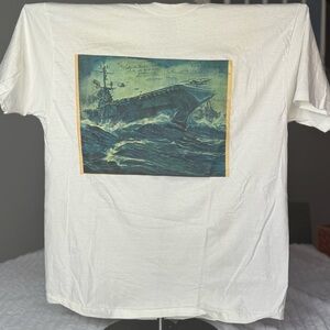 USS Yorktown CVS-10 The Fighting Lady ‘66 Double Sided VTG Hanes BEEFY-T XL